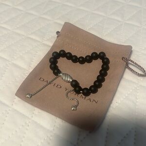 Women’s black David Yurman spiritual bead bracelet